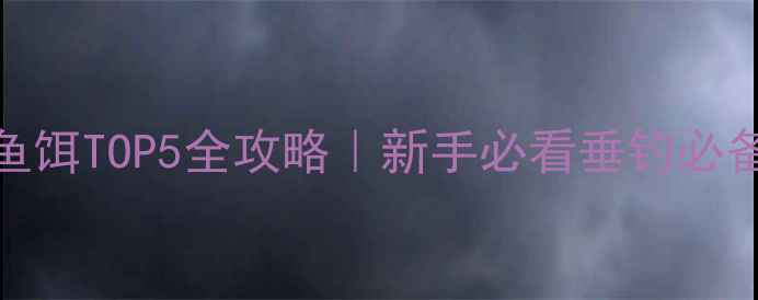 图片 ✨丸九鱼饵TOP5全攻略｜新手必看垂钓必备清单🌊