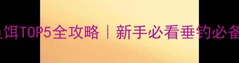 图片 ✨丸九鱼饵TOP5全攻略｜新手必看垂钓必备清单🌊2