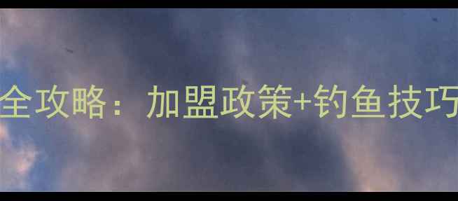 图片 ✨西部风鱼饵代理全攻略：加盟政策+钓鱼技巧+新手必看流程🔥1