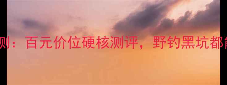 图片 ✨黄金联赛5H鱼竿实测：百元价位硬核测评，野钓黑坑都能打！附垂钓攻略🌊1
