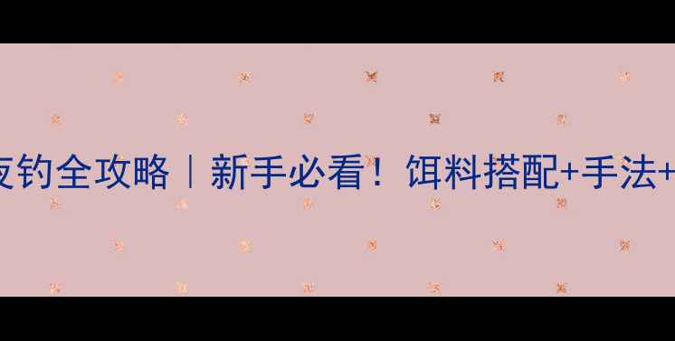 图片 亮片路亚夜钓全攻略｜新手必看！饵料搭配+手法+避坑指南1