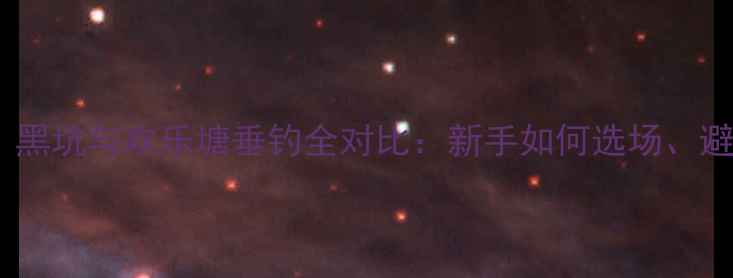 图片 垂钓新手必看！黑坑与欢乐塘垂钓全对比：新手如何选场、避坑、提升渔获2