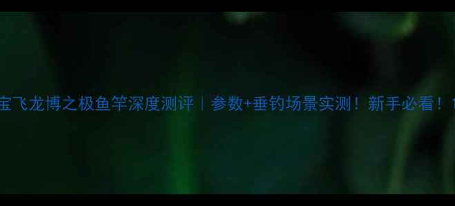 图片 宝飞龙博之极鱼竿深度测评｜参数+垂钓场景实测！新手必看！1