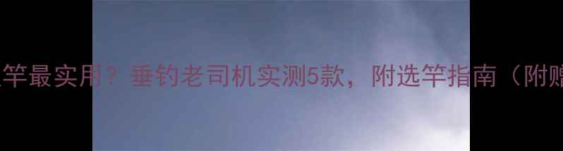 图片 宝飞龙哪款鱼竿最实用？垂钓老司机实测5款，附选竿指南（附赠防坑技巧）1