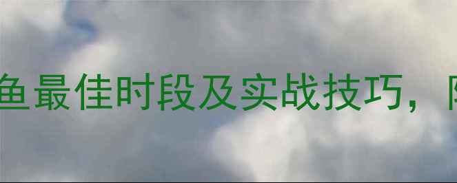 图片 最新版：晚上钓鲫鱼最佳时段及实战技巧，附赠黄金饵料配方2