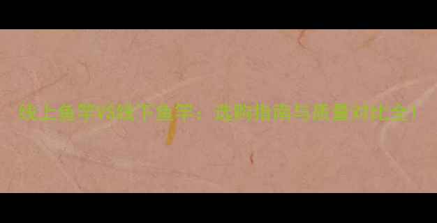 图片 线上鱼竿VS线下鱼竿：选购指南与质量对比全1