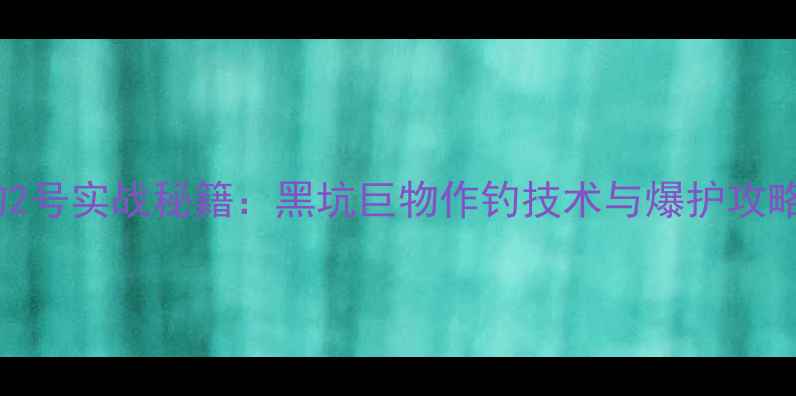 图片 老张黑坑巨物2号实战秘籍：黑坑巨物作钓技术与爆护攻略（附配方）2