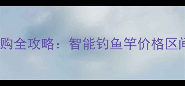 图片 自动钓鱼竿选购全攻略：智能钓鱼竿价格区间与选购指南1