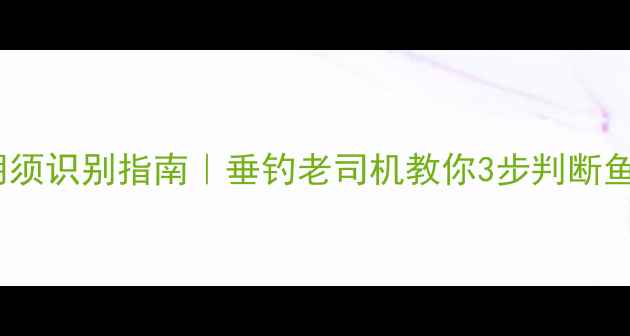 图片 野生鲤鱼胡须识别指南｜垂钓老司机教你3步判断鱼龄与活性1