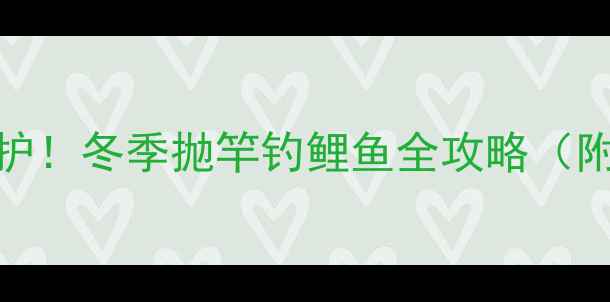 图片 零下10度也能爆护！冬季抛竿钓鲤鱼全攻略（附野钓实战技巧）