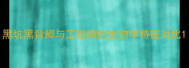 图片 黑坑黑背鲫与工程鲫的生物学特征对比1