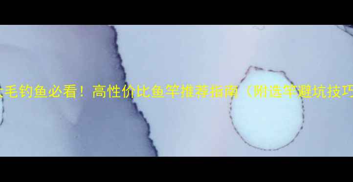 图片 🌟大毛钓鱼必看！高性价比鱼竿推荐指南（附选竿避坑技巧）1