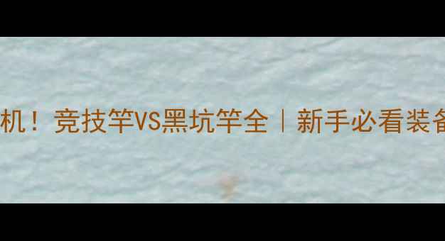 图片 🎣垂钓老司机！竞技竿VS黑坑竿全｜新手必看装备选购指南2