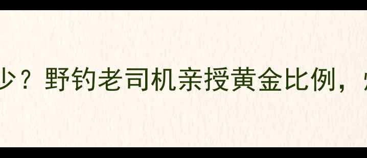 图片 💡鲤鱼双钩间距多少？野钓老司机亲授黄金比例，爆护秘籍大公开！2