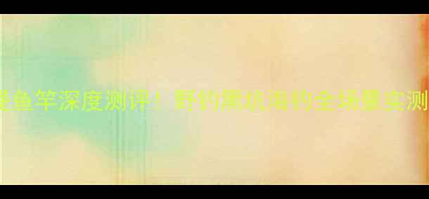 图片 🔥海德曼鱼竿深度测评！野钓黑坑海钓全场景实测报告💪1