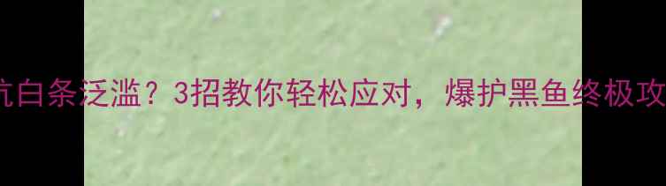 图片 🔥钓黑坑白条泛滥？3招教你轻松应对，爆护黑鱼终极攻略！🎣2